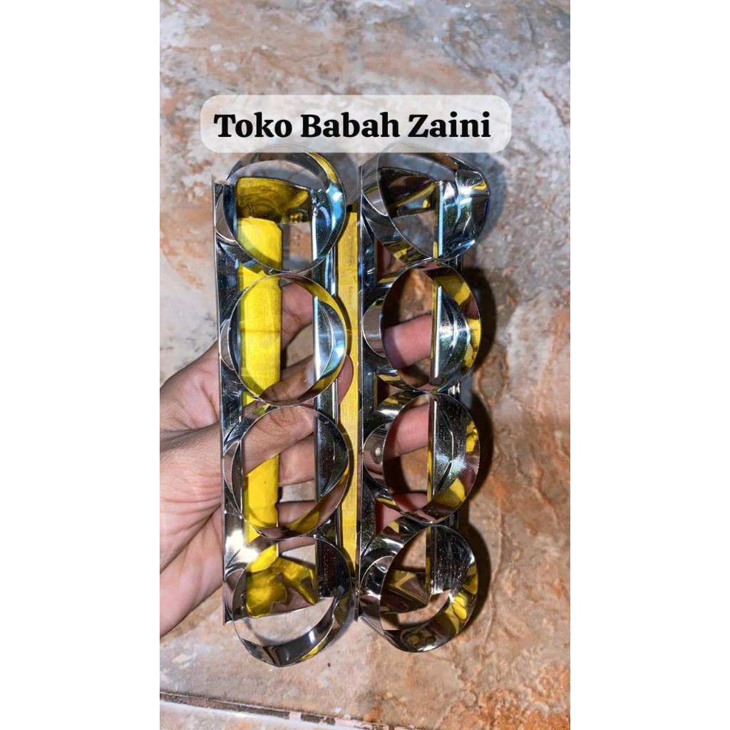 Cetakan Kue Kering Kastengel Motif BULAT Gagang Kayu | Cetakan Kacang | Cetakan Putri Salju