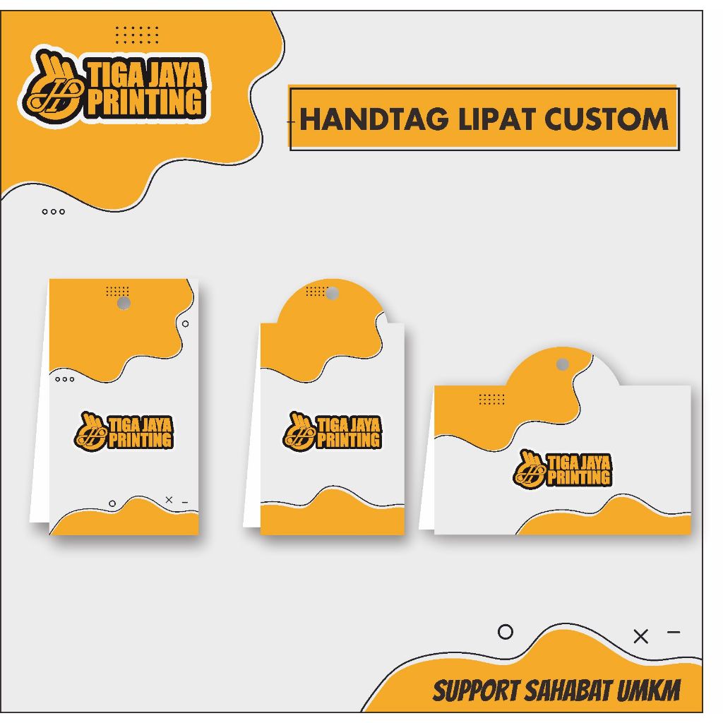 Handtag Lipat A3+ Custom / Hang Tag Aksesoris / Hangtag Label / Gantungan Produk Label Lipat