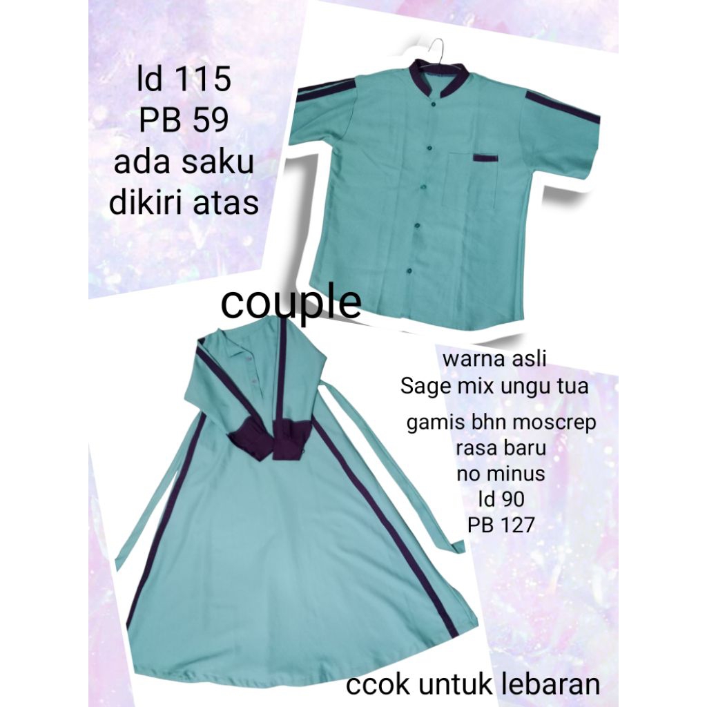 Gamis couple pasangan terbaru gamis couple murah gamis couple lebaran