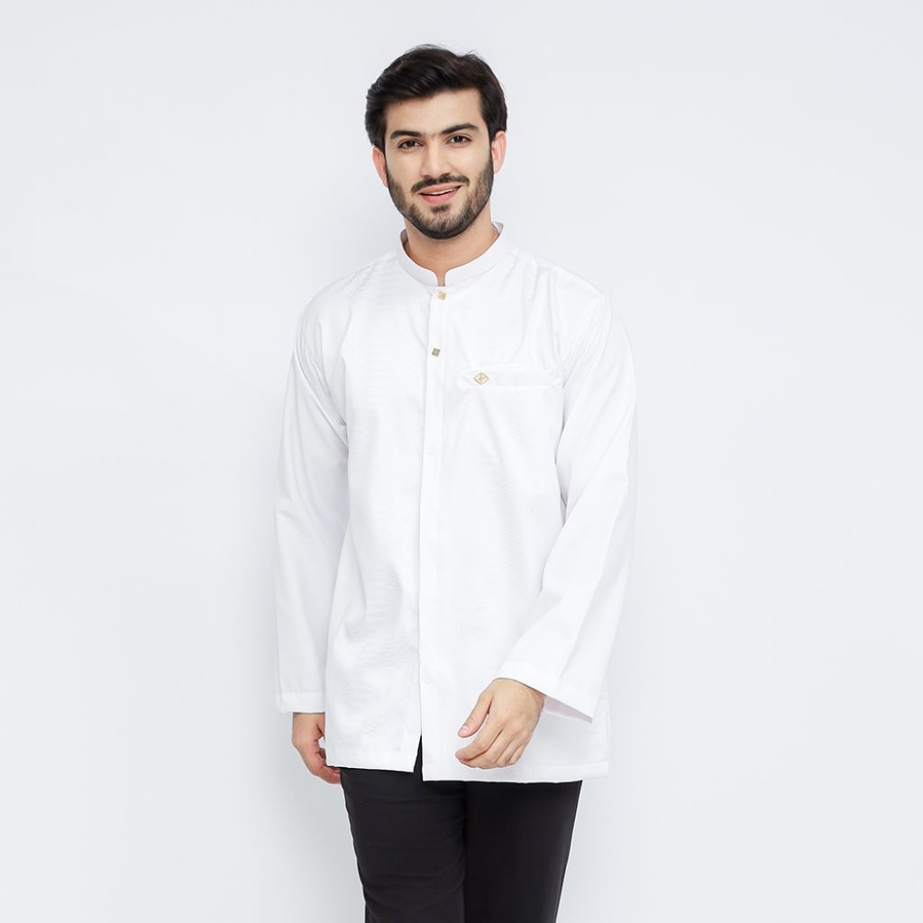 Baju Koko Muslim Rabbani Pria Katun Songket