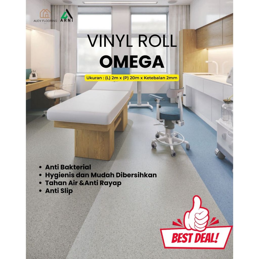 Vinyl Roll Omega 2mm Anti Bakteri | Vinyl Roll Rumah Sakit