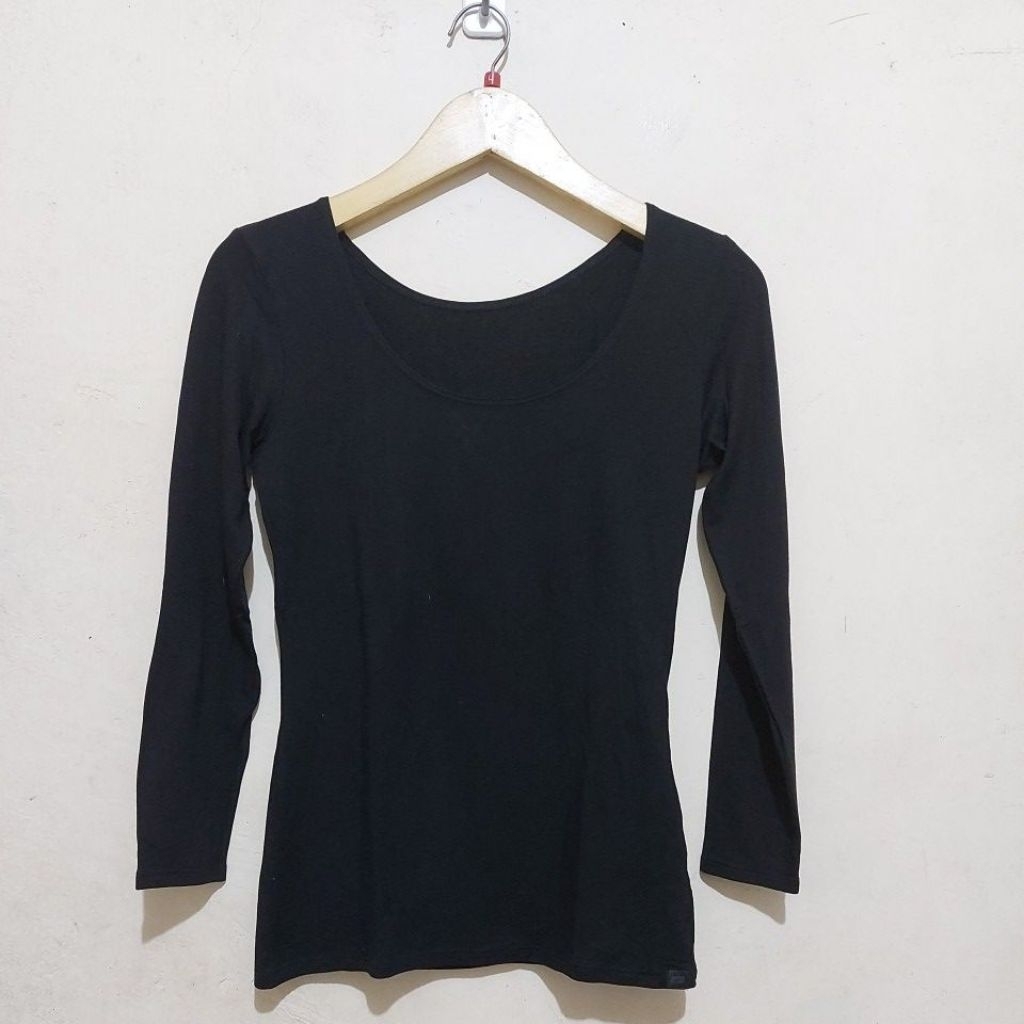 Tshirt Heattech extrawarm scoop neck UNI*L