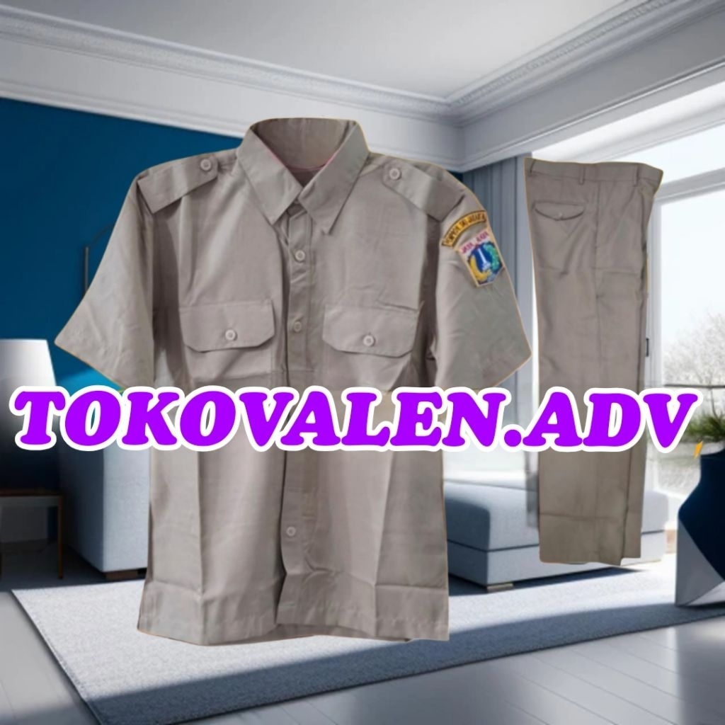 Kemeja Khaki DKI Terbaru Seragam Khaki DKI Baju Pemda DKI