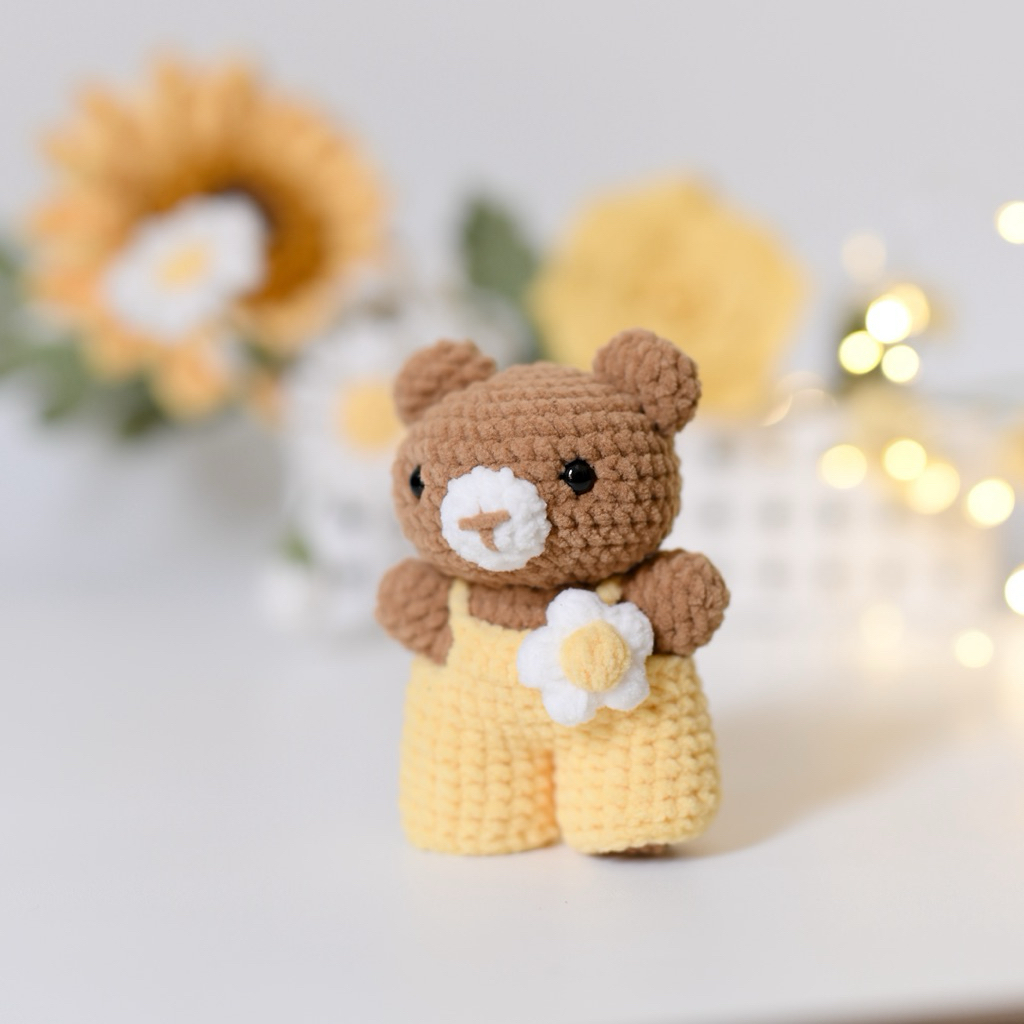 Amigurumi Beruang/Ganci Rajut Beruang/Boneka Beruang Mini Rajut