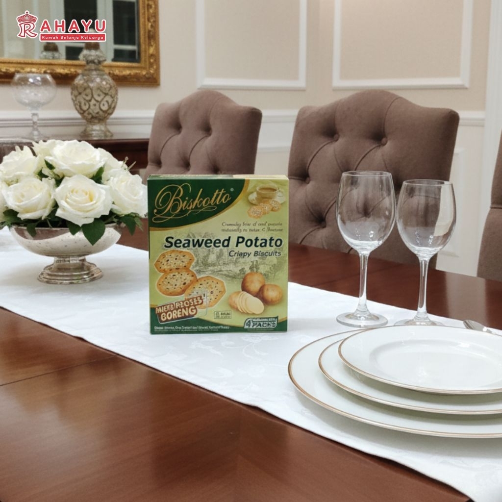 BISKOTTO SEAWEED POTATO CRISPY BISCUITS 360 GRAM