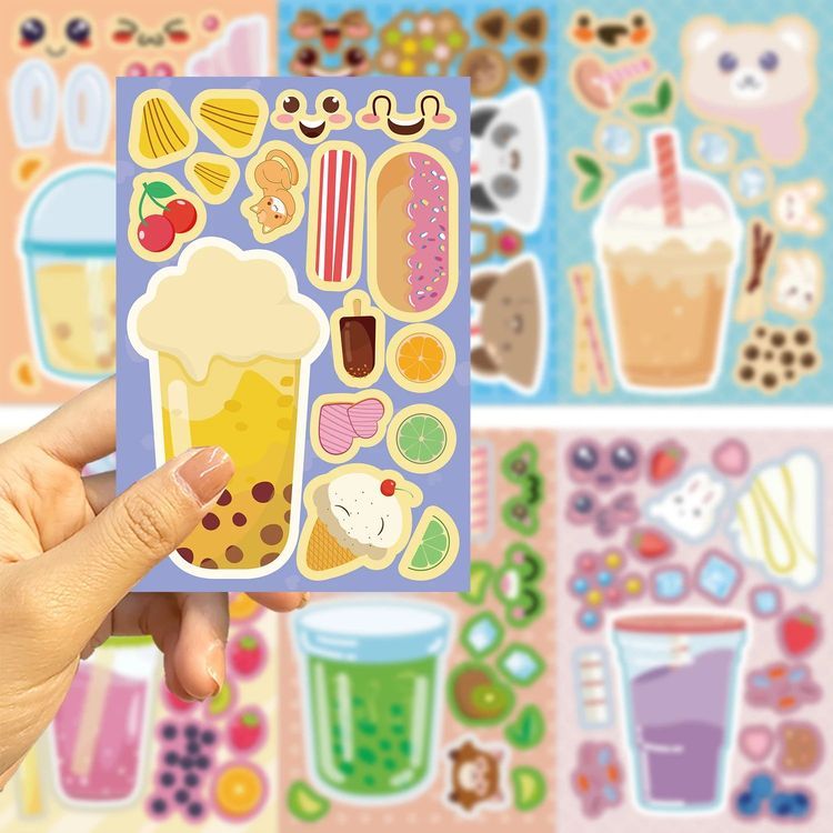 [BOBA DRINKS] DIY Stiker Minuman Boba / Stiker Meracik Minuman Boba / DIY Sticker Boba Drinks