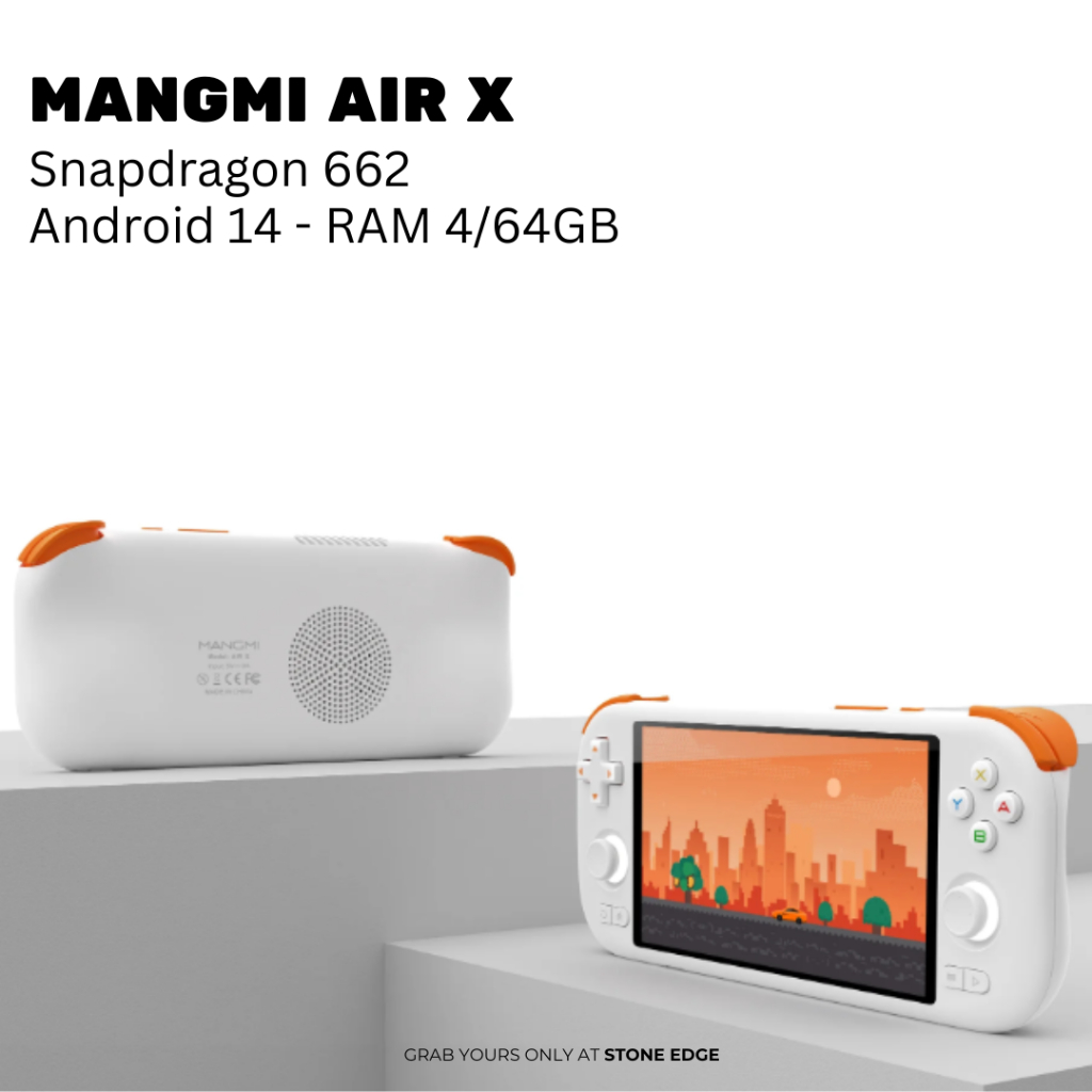 MANGMI AIR X Retro Gaming Handheld Emulator GBA SNES PSP N64 Android 14 Ram 4GB Hall Joystick