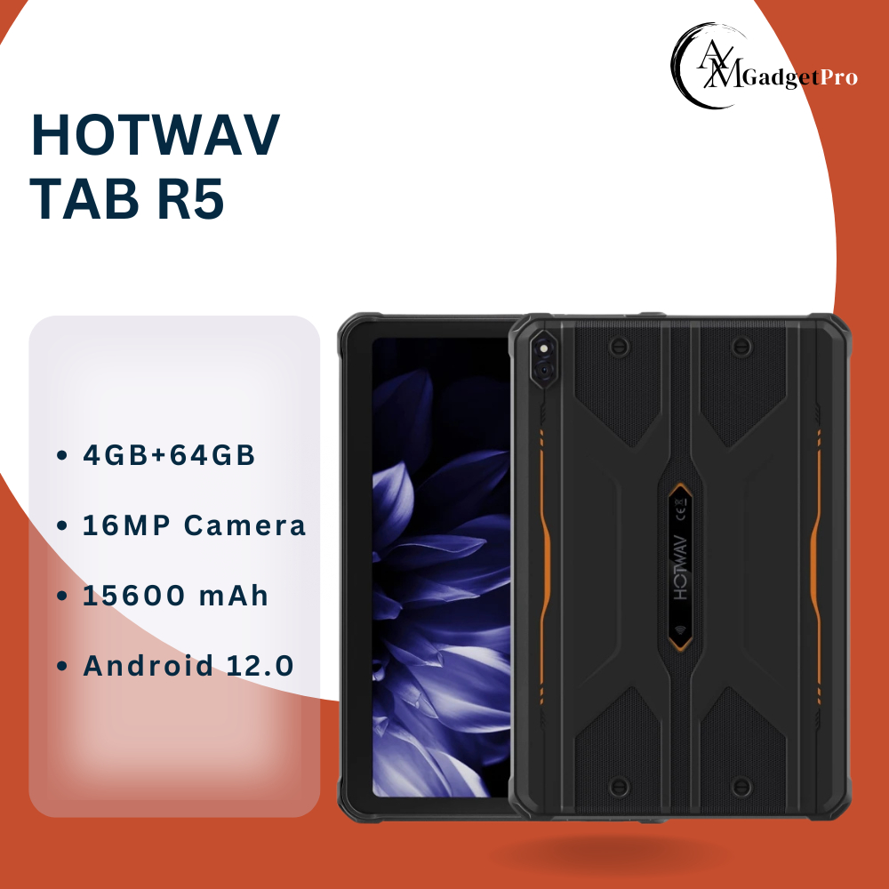 HOTWAV Tab R5 Tablet 4GB + 64GB 15600MAh, Tablet PC Android 4G 10.1 Inci Keluaran Baru