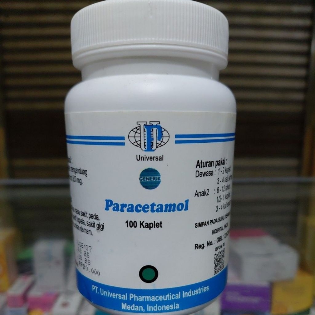 Paracetamol Universal Pot 500 mg 100 kaplet