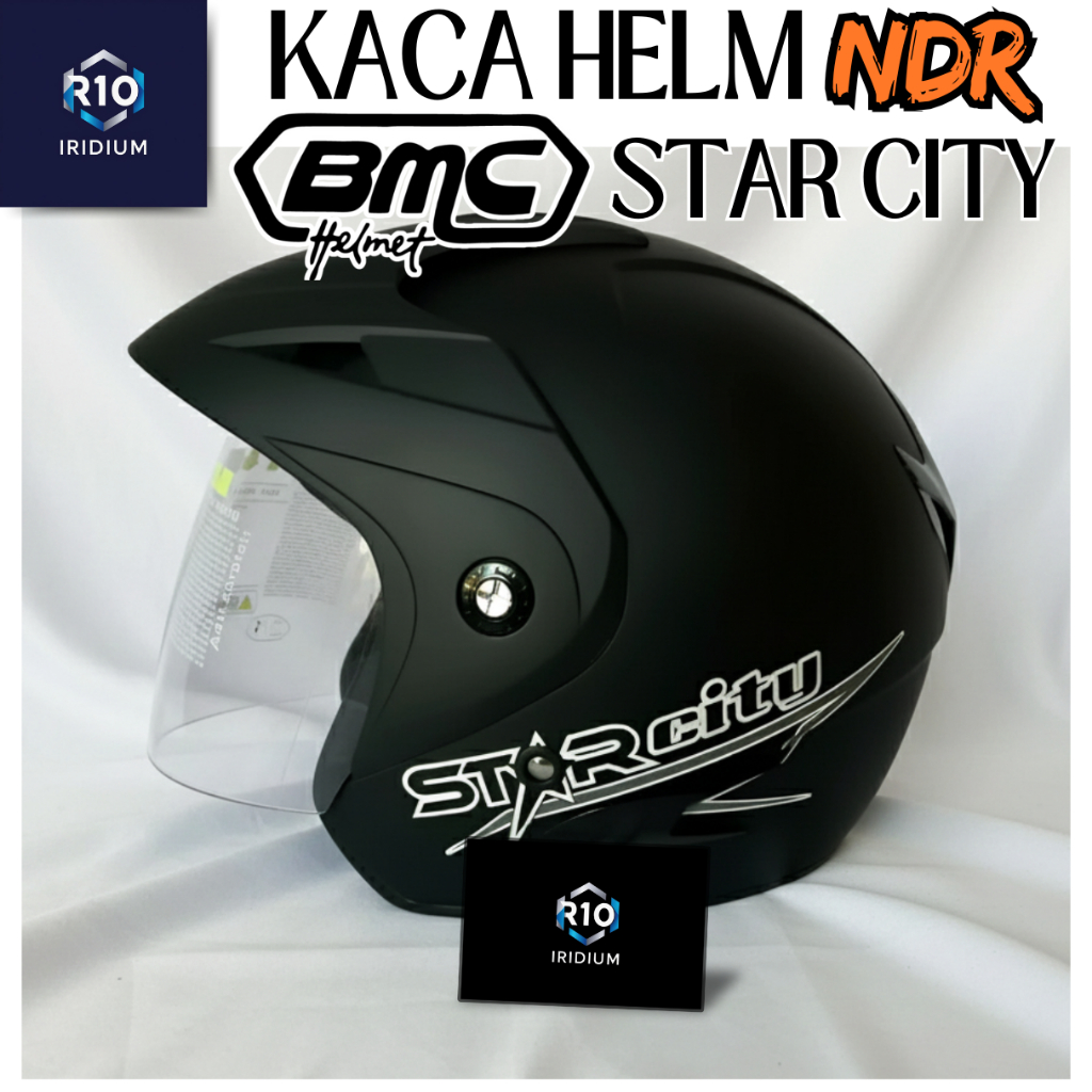KACA HELM BMC [visor] BMC STAR CITY by NDR iridium murah