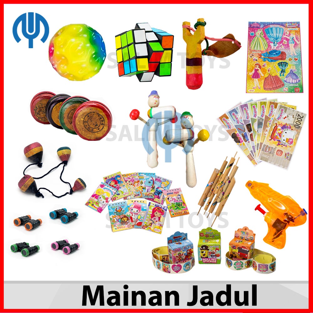 HOBI MAINAN ANAK DULU UNIK BARU JADUL GASING KAYU YOYO BOLA BEKEL TEROPONG TEMBAKAN