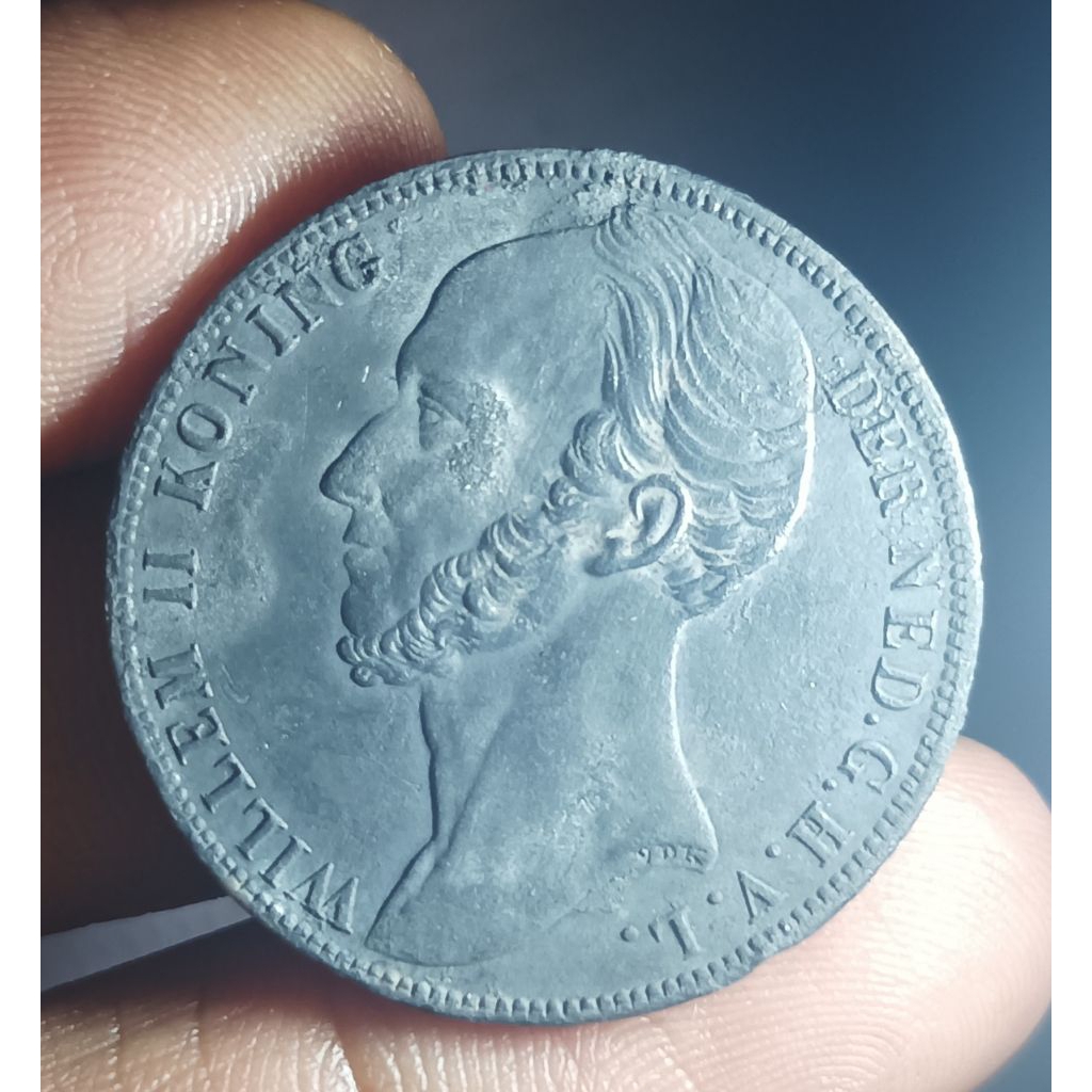 koin 1 gulden willem2 1847 silver