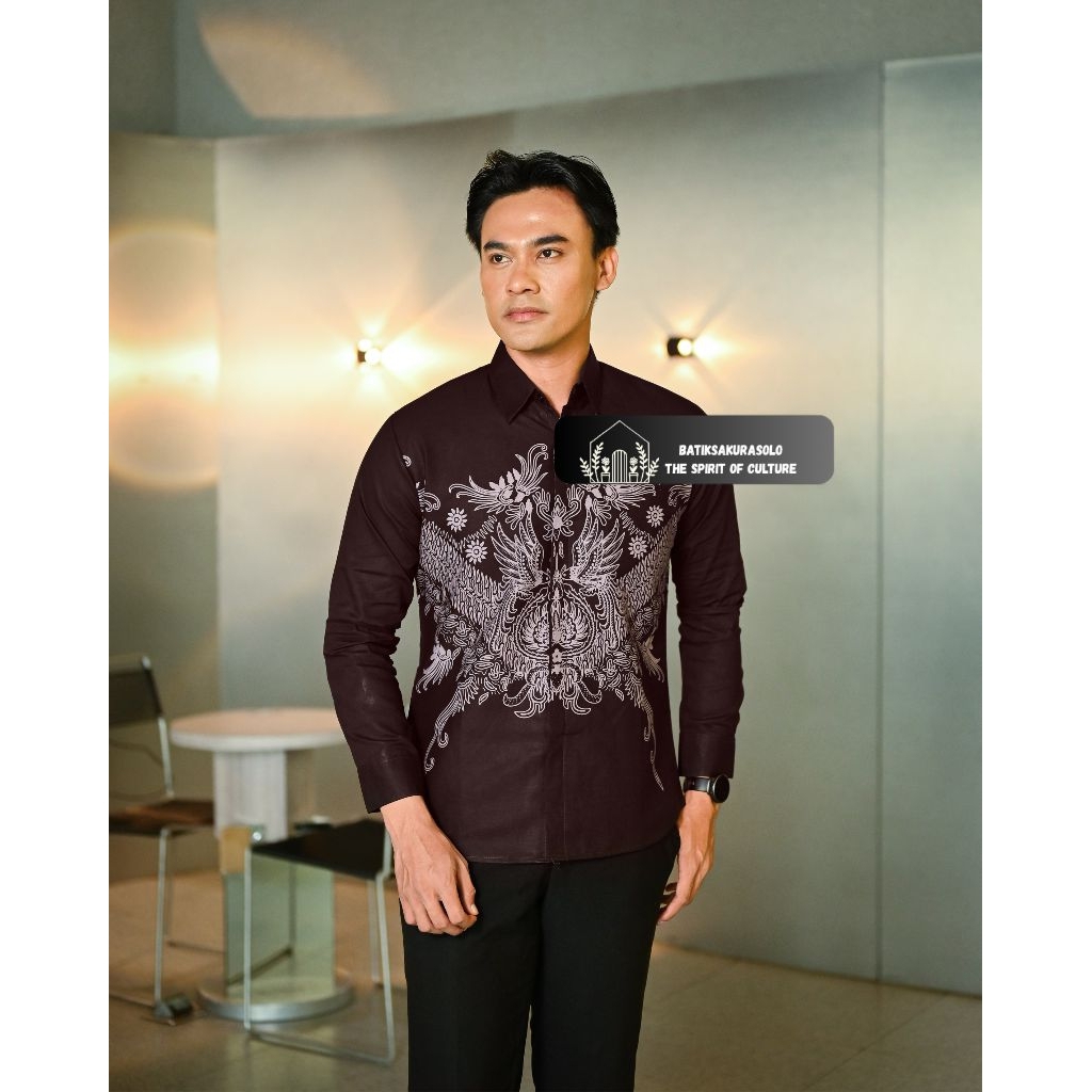 Kemeja Batik Pria Solo Baju Batik Pria Slimfit Lengan Panjang lengan pendek Lapis furing Batik Srage