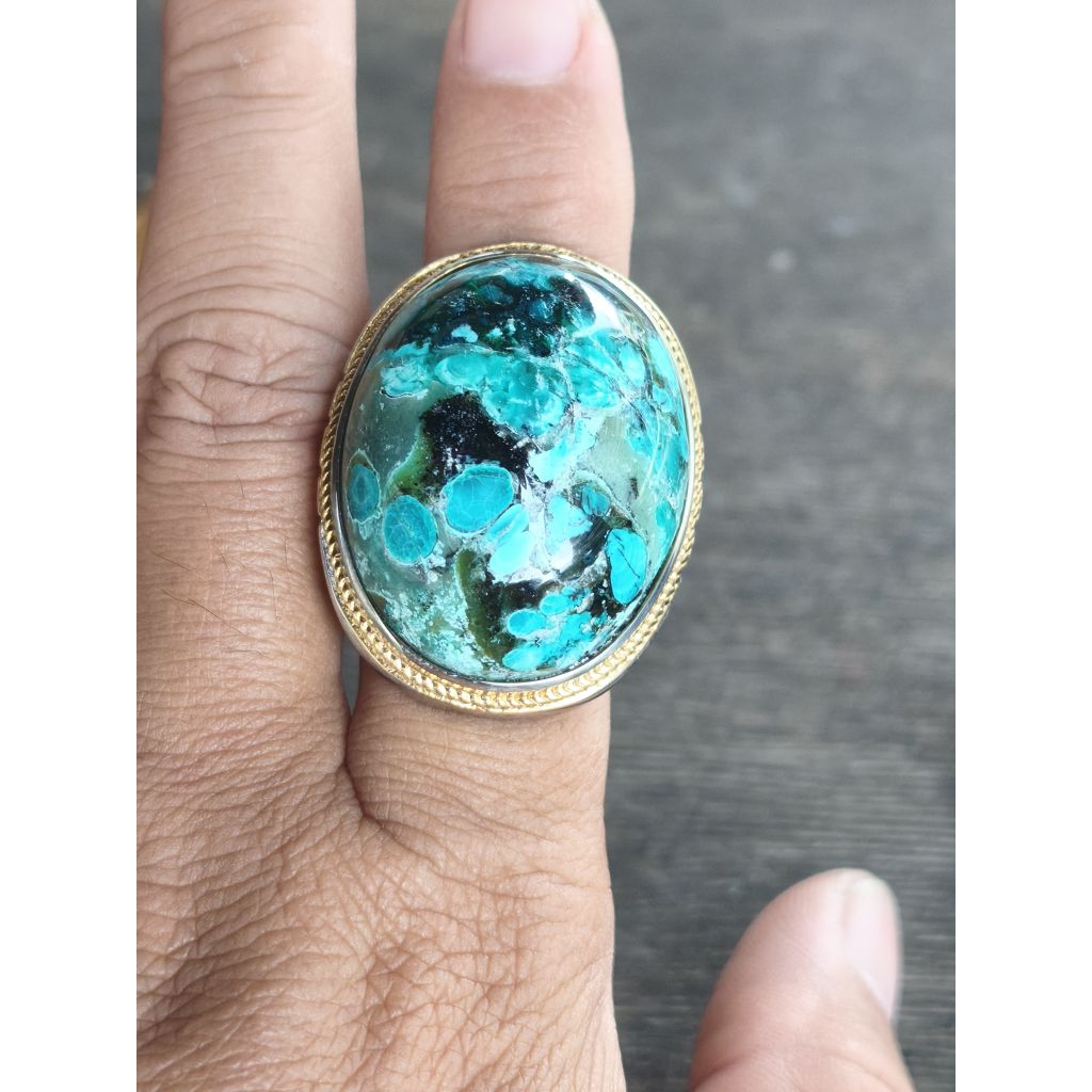 batu cincin pirus bacan kura kureng jumbo