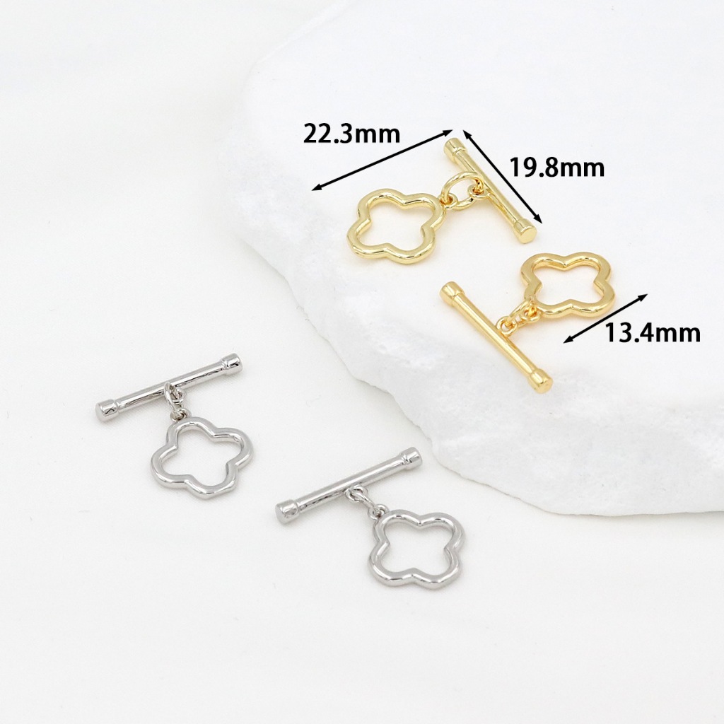 Kaitan Tembaga Lapis Emas 18K, Kaitan Kalung, Kaitan kalung Mutiara, Aksesoris Kalung Mutiara