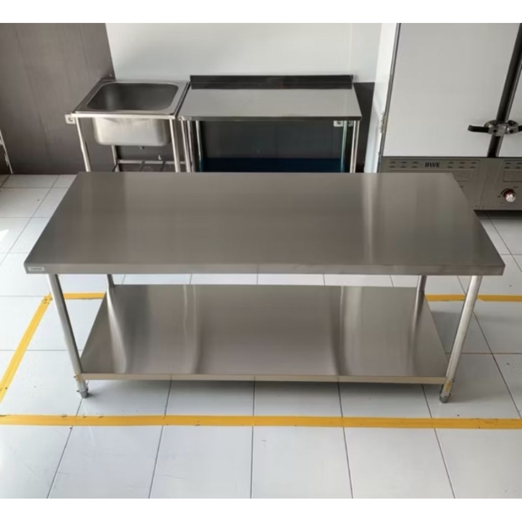 Meja Stainless 150x80x50cm | Meja Kerja Stainless Steel 150x80x50cm