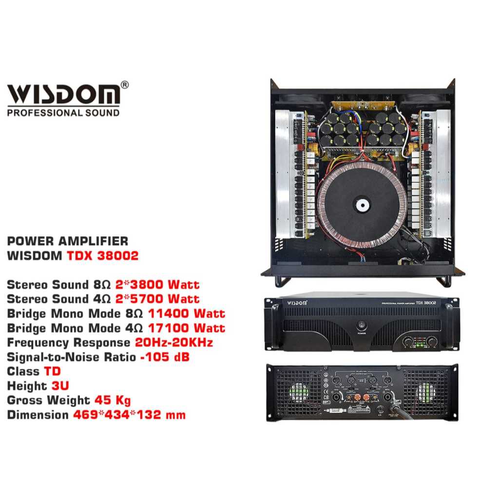 Power Amplifier Wisdom TDX-38002 ./ TDX38002 - class TD - original