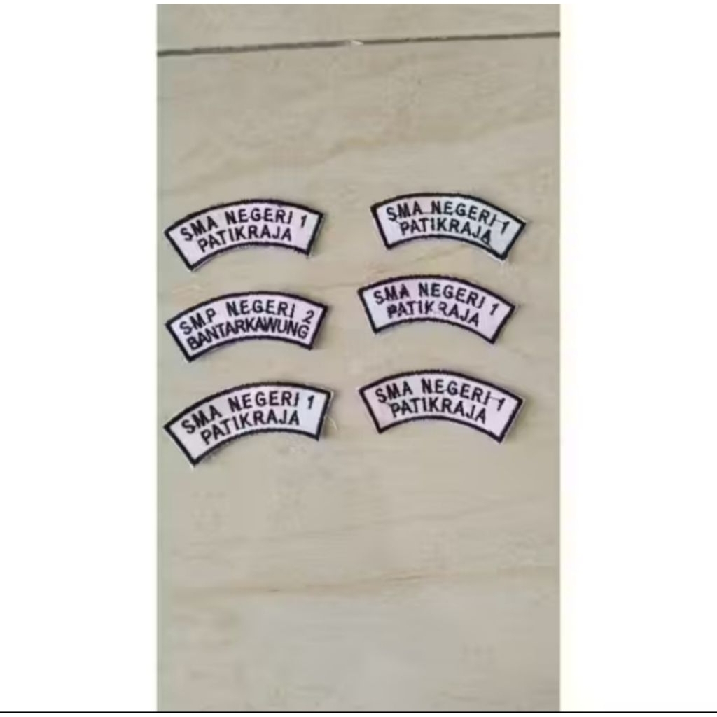 Bet Nama Sekolah/Bordir Nama sekolah Custom