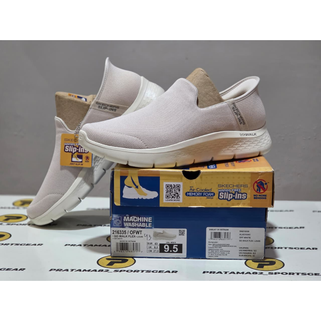 SIZE 43 ( 27.5 CM ) ORIGINAL ASLI SKECHERS SLIP-INS GO WALK FLEX LOUIS ON SEPATU PRIA SELOP CASUAL W