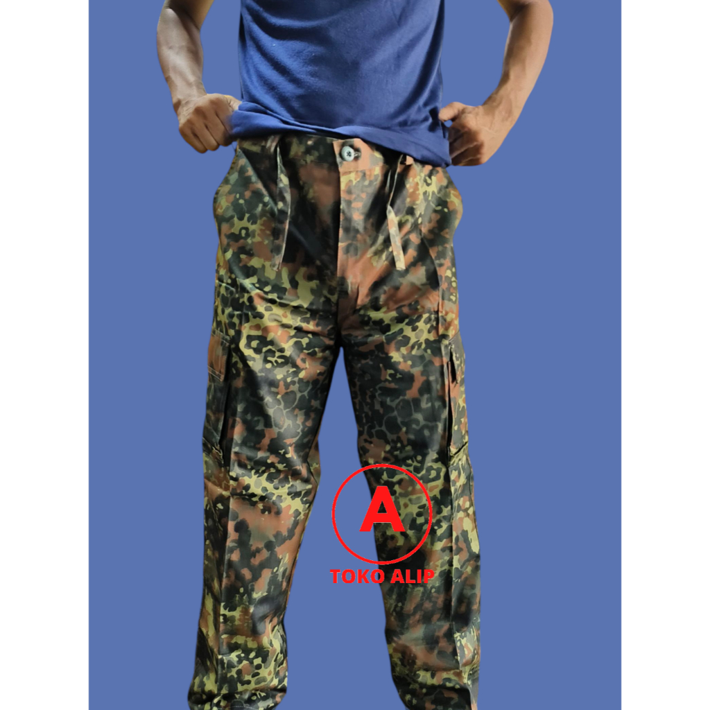 Celana Panjang Loreng Jerman - Celana Cargo - Celana Loreng Jerman