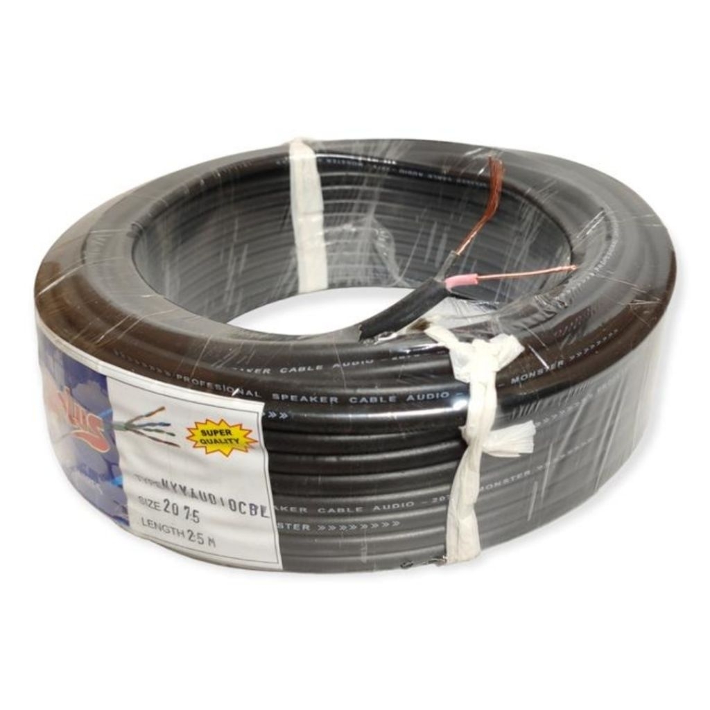 EVOLUS Kabel Listrik Serabut EVOLUS HYO 2X0,75 Harga 1 Meter Kabel Hitam Putih Kabel Isi 2