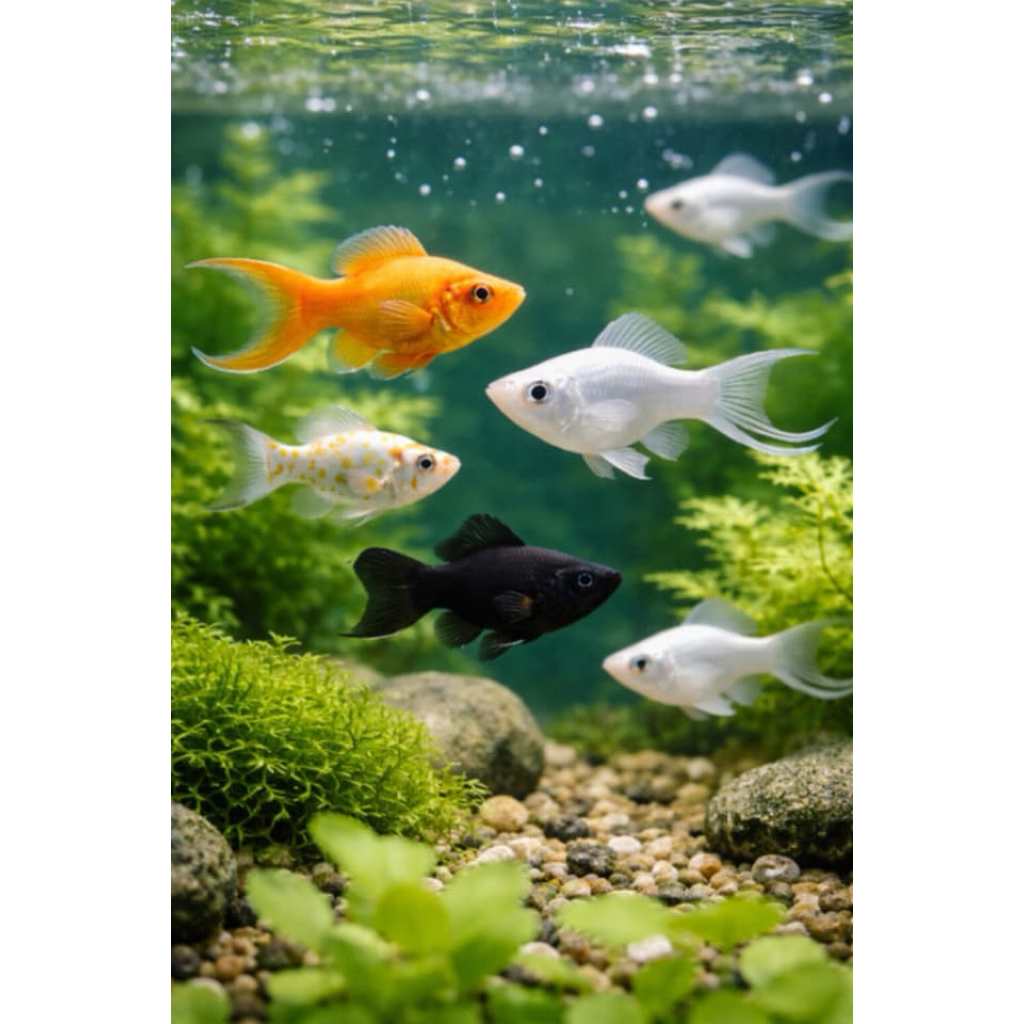 Ikan Molly Mix 50 Ekor – Cocok Aquascape & Pakan Predator