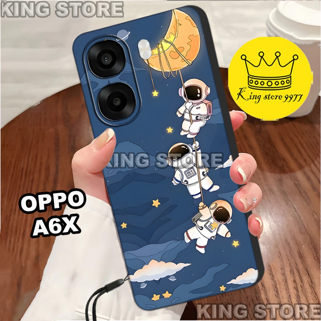 (KS16)  Softcase karet untuk OPPO A6X Motif gambar karakter Astronot /casing OPPO A6X terbaru/kesing