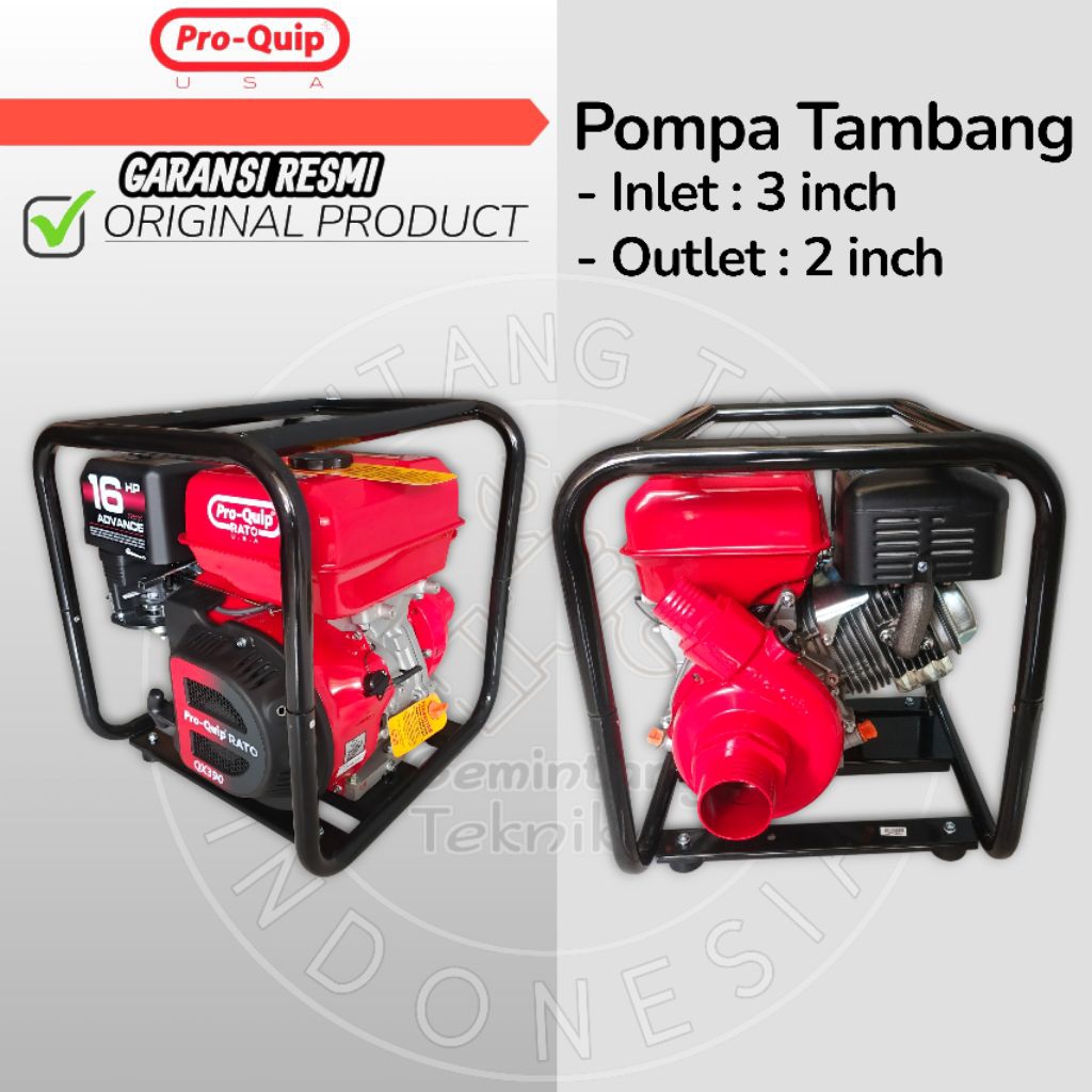 Pompa Tambang 3 inch 2 inch QTP390 Merk PRO-QUIP ORIGINAL / Pompa Keong 3 Inch 2 Inch / Pompa Turbo 