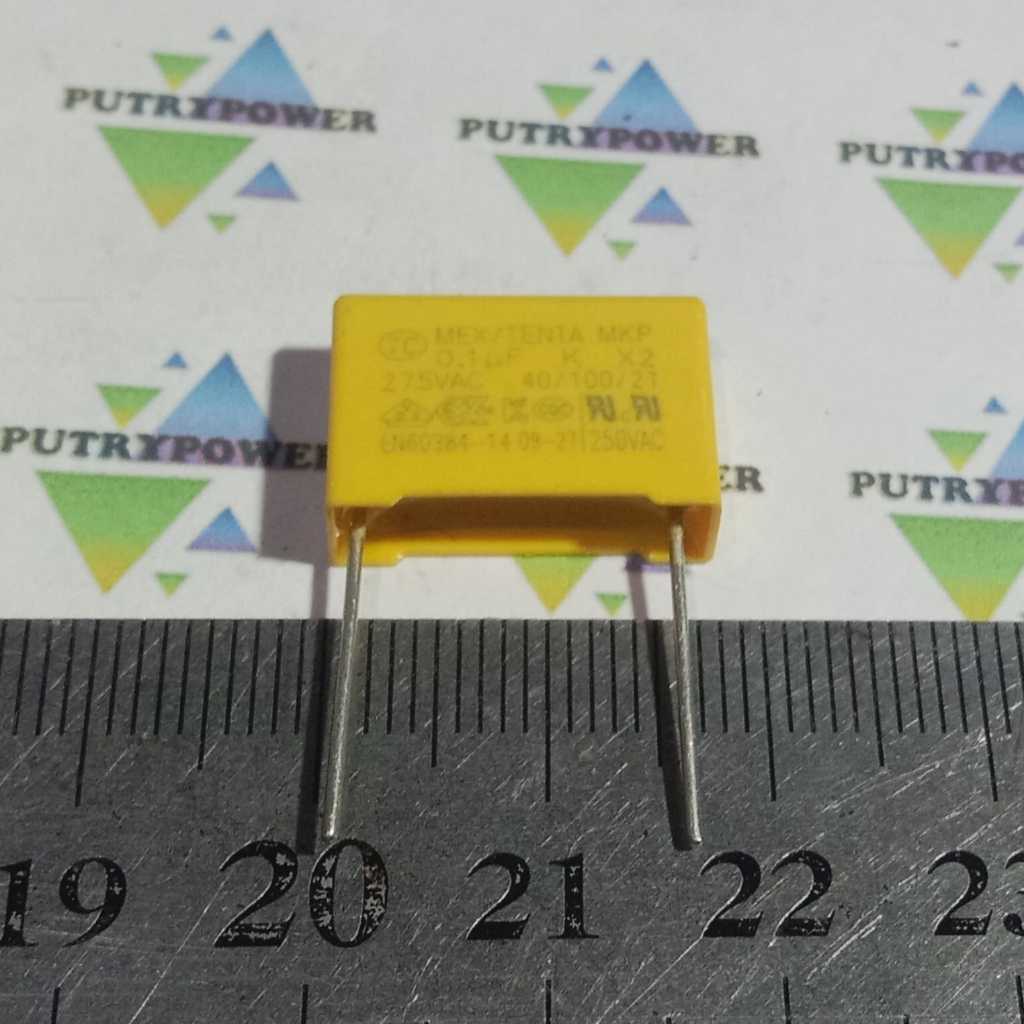 MEX/TENTA MKP 0.1uf K X2 275VAC 15mm MKM 104 100nf 100n 275v capasitor kapasitor 100 n 100 nf capaci
