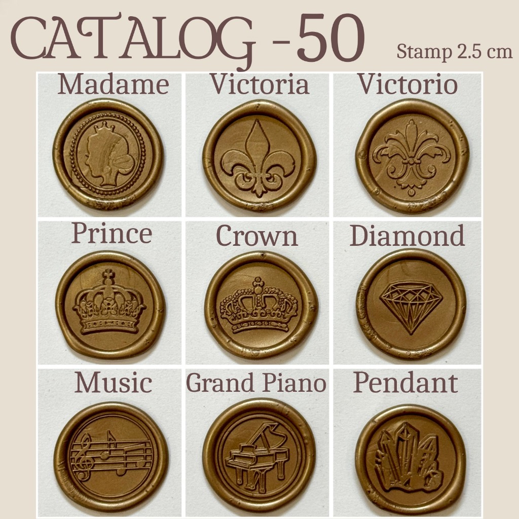 Wax Catalog 50 - 1 Pcs Wax Seal Coin Ready Siap pakai tanpa minimum, Wax seal hiasan undangan , call