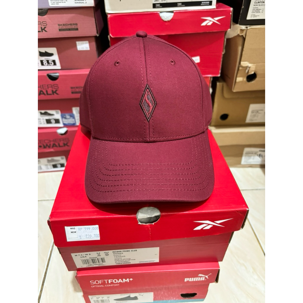 Topi Skechers Men Diamond Cap Warna Red
