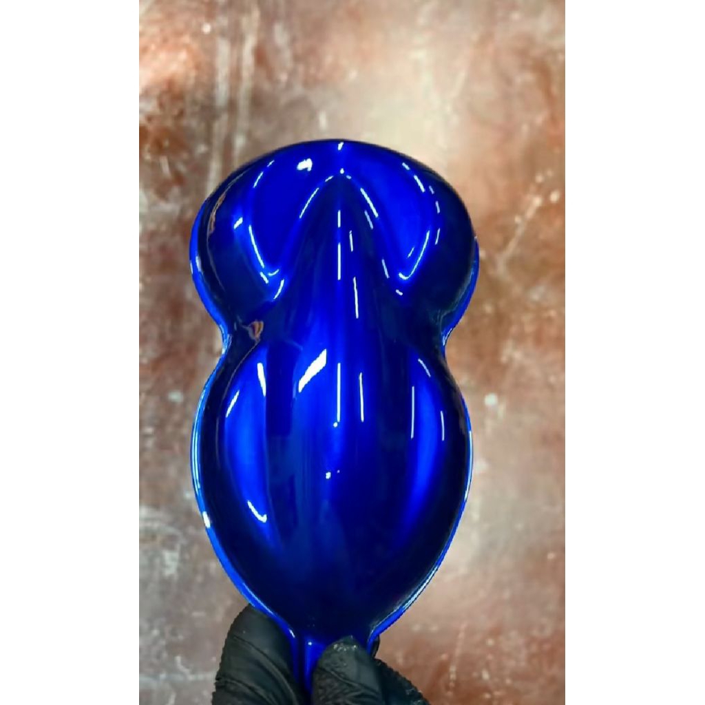 CAT PU AUTOGLOW WARNA CANDY SHAPHIRE BLUE | DASAR SILVER | CAT MOTOR CAT |  MOBIL | CAT OMOTIF | CAT