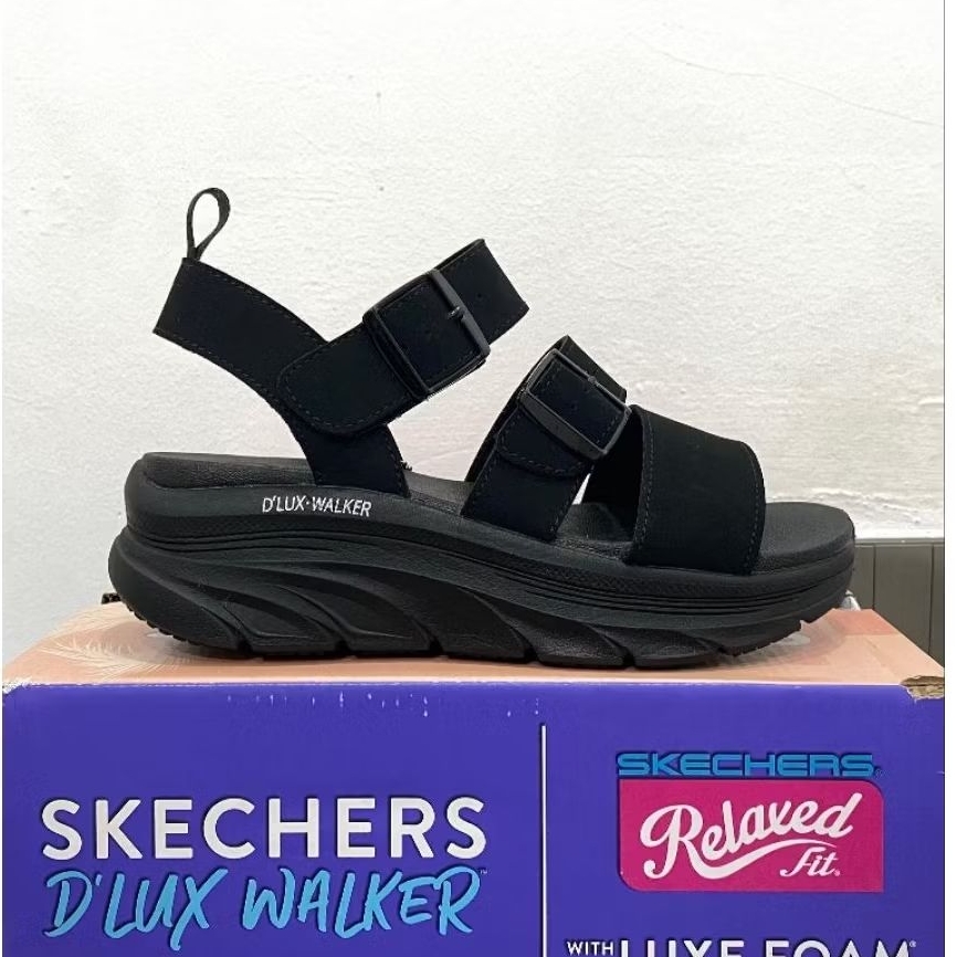 SANDAL SKECHERS D'LUX WALKER WOMENS SANDAL - BLACK