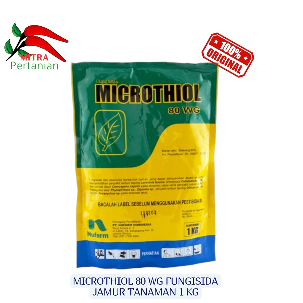 Fungisida Microthiol 80WG 1 kg Belerang Sutfur 80% Jamur Tanaman
