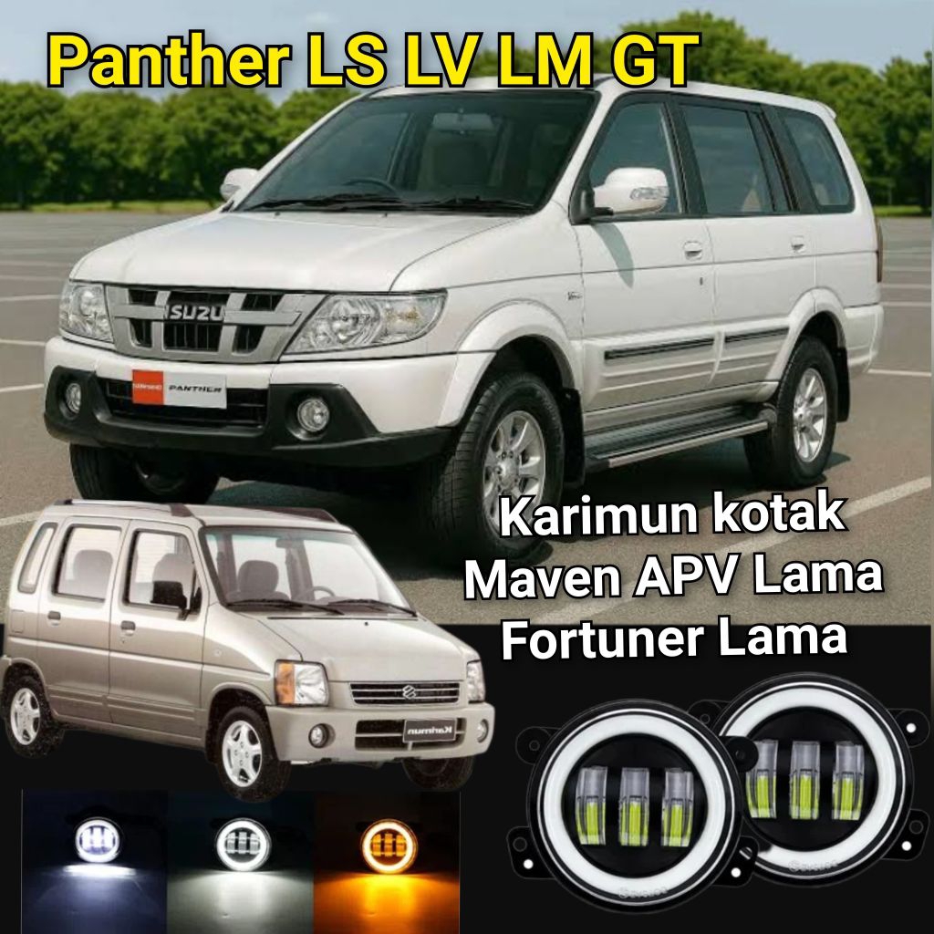 Lampu depan variasi Led 4.5 inch honda C70 monkey Yamaha V80 sorot 2 mode 60w DOT SAE Harley suppors