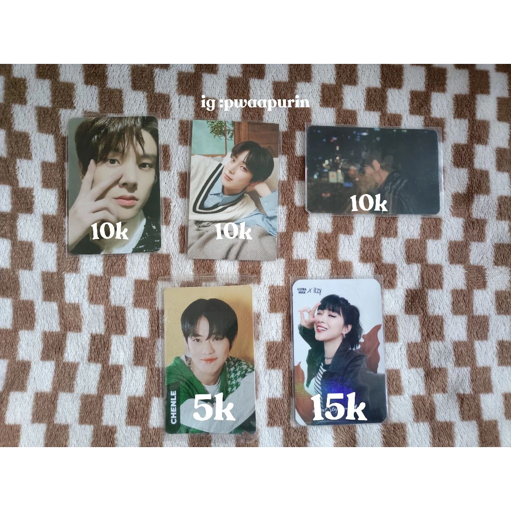 wts photocard official enhypen jake/sunoo eunsang lenti/nct dream chenle/ultra milk ryujin