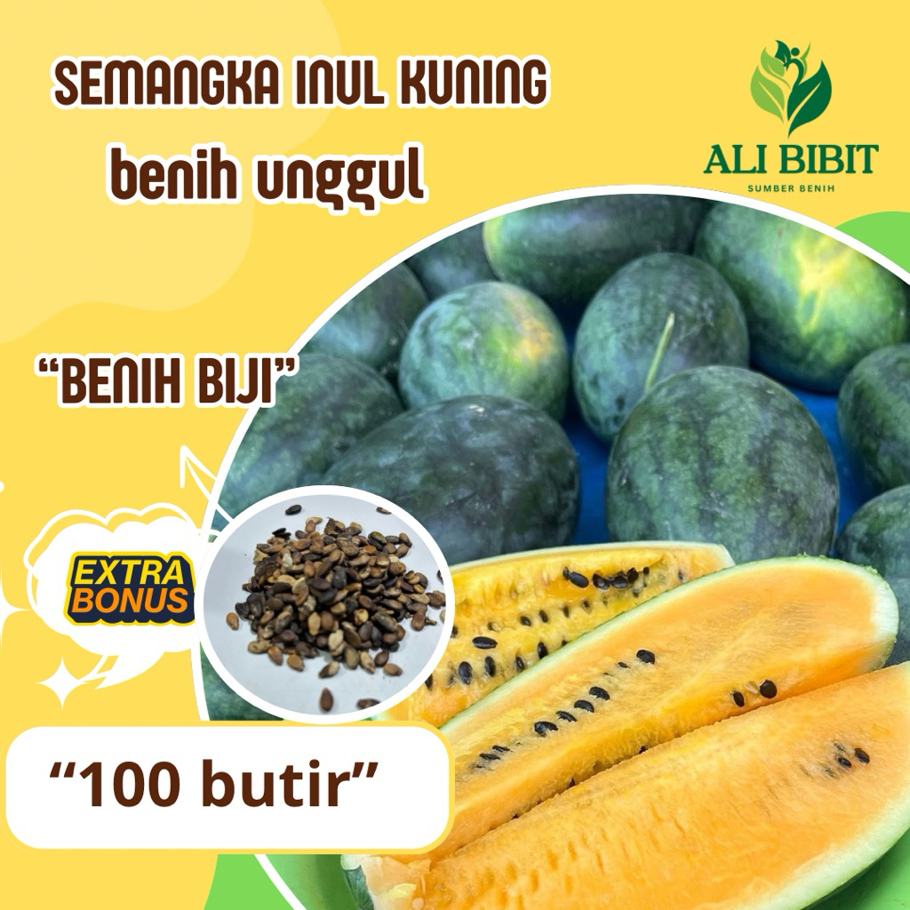 100 Butir > Benih Biji Semangka Inul Kuning Kemasan> Bibit Semangka Inul Kuning >Bonus Benih