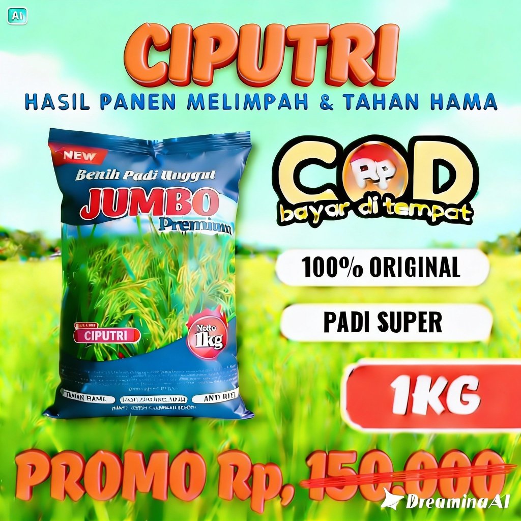 SANGHYANG SRI- Benih Bibit Padi CIPUTRI Kemasan Original Super Premium Neto 1kg