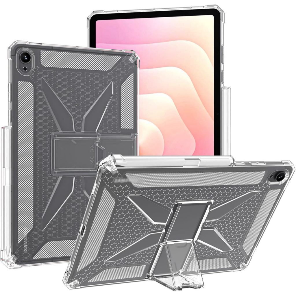 Clear Stand Case for Samsung Tab A8 X205 | Tab A9 | Tab S6 Lite TPU Shockproof Cover with Pen Holder