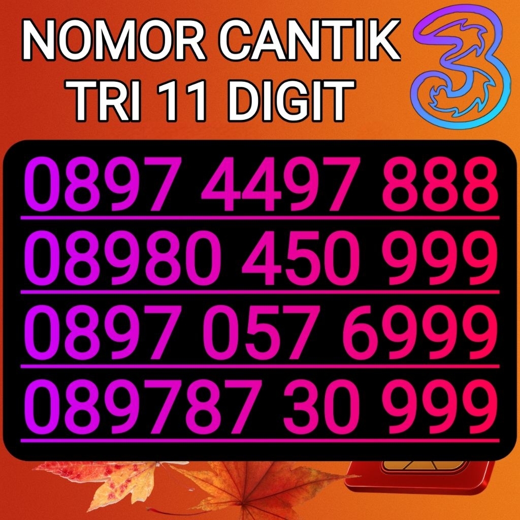 NOMOR CANTIK TRI 11 DIGIT TRIPEL ANGKA