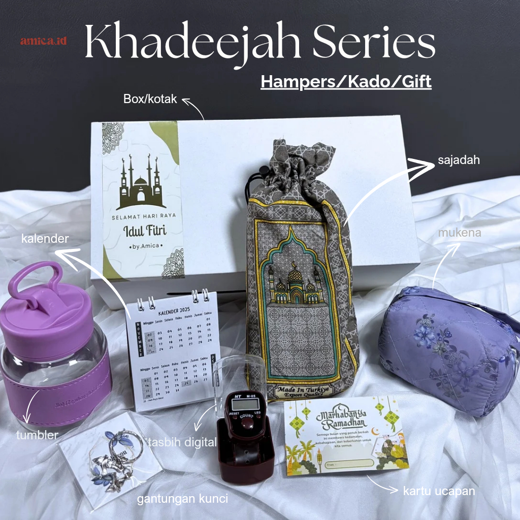 Khadeejah series - Hampers Eid Mubarok | Hamper idul fitri | Paket Mukena Travelling | Bingkisan Leb