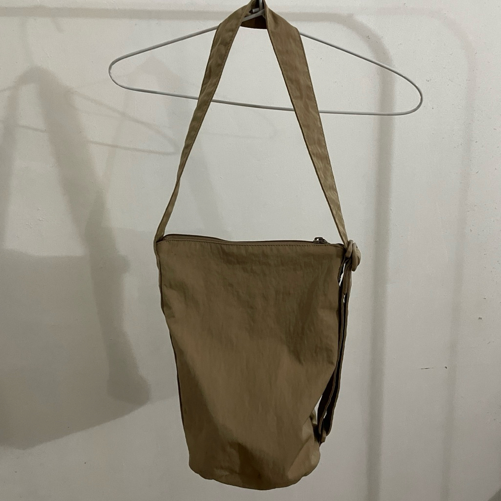 Tas Exsport basic two way carry light brown S tas samping selempang jinjing bag preloved