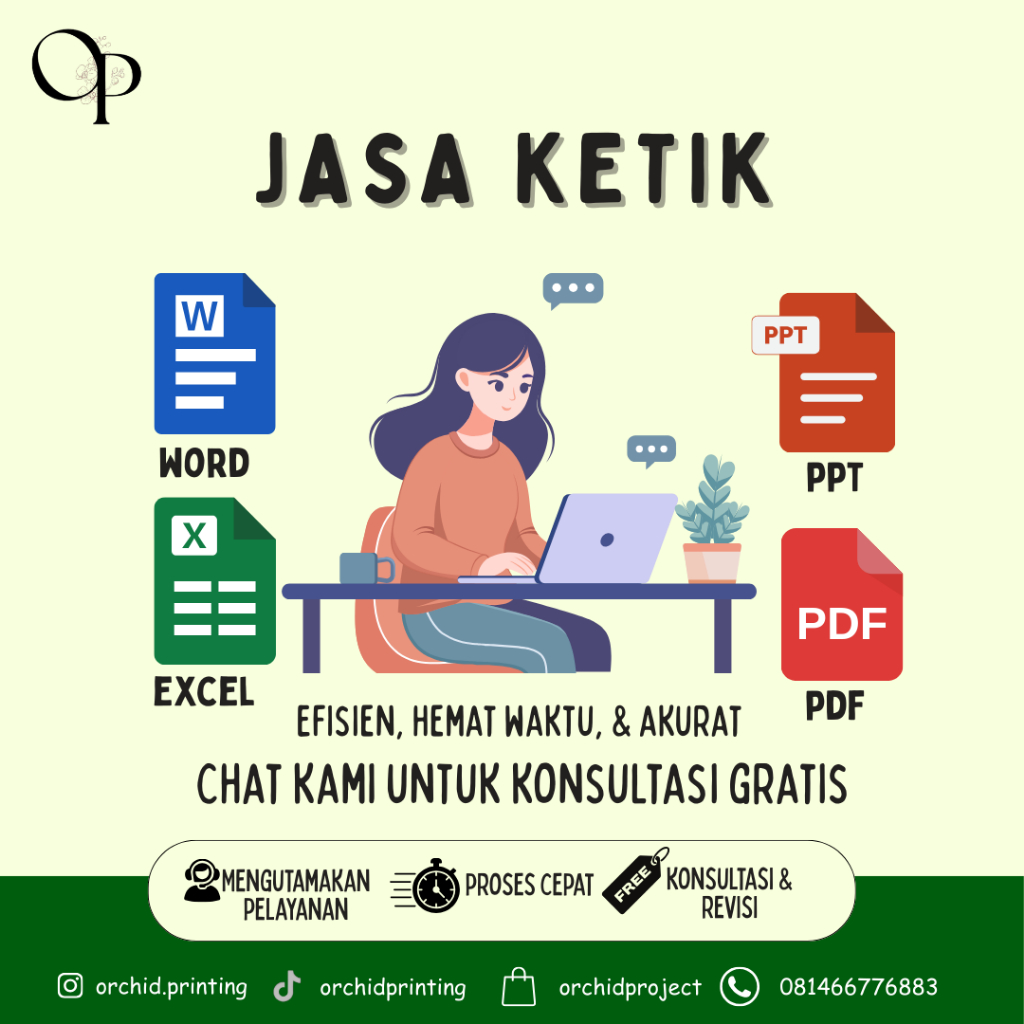 Jasa ketik word,excel,ppt,pdf