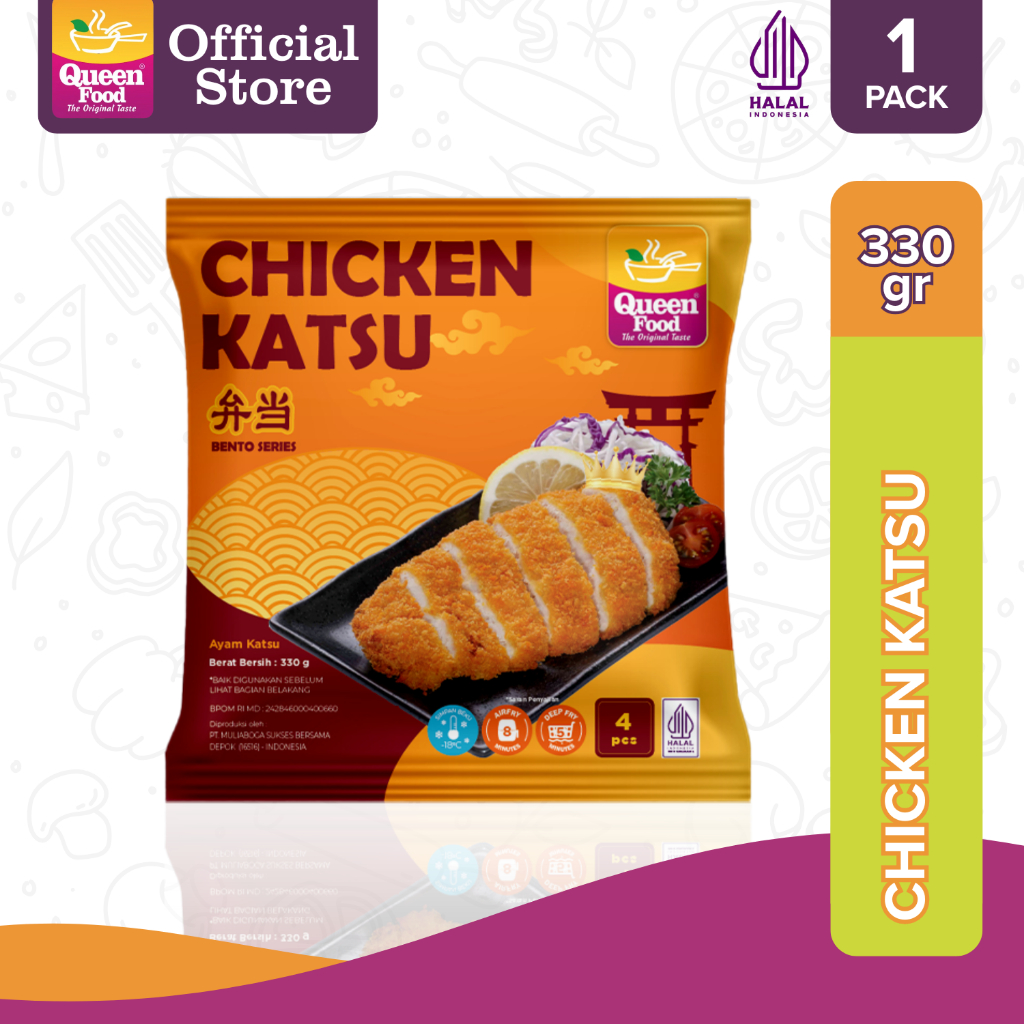Queen Food - Chicken Katsu Bento 350g - Frozen Food
