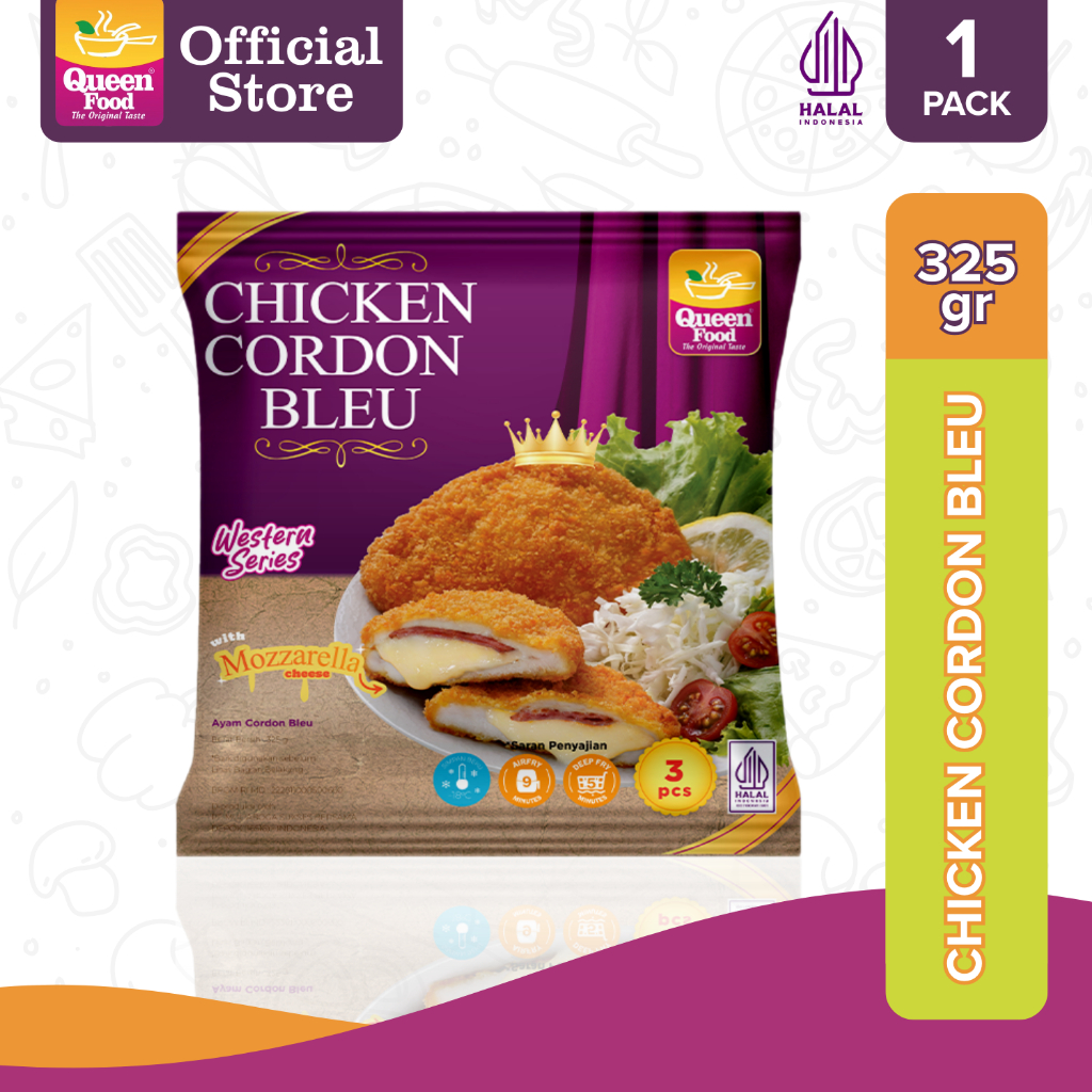 Queen Food - Chicken Cordon Bleu 325gr - Frozen Food