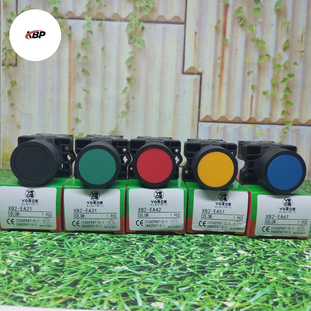 VORGE xb2-ea21 xba-ea42 xb2-51 xb2-ea31 xb2-ea61 Push Button Plastic Blue biru 1NO 22mm bukan lb2