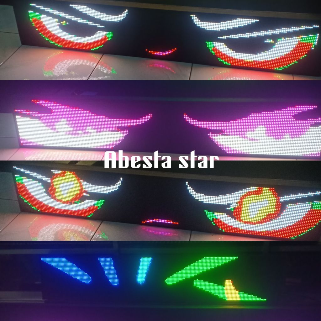 Running text slim mata api rgb 12v-24v mobil carry elf truck bus