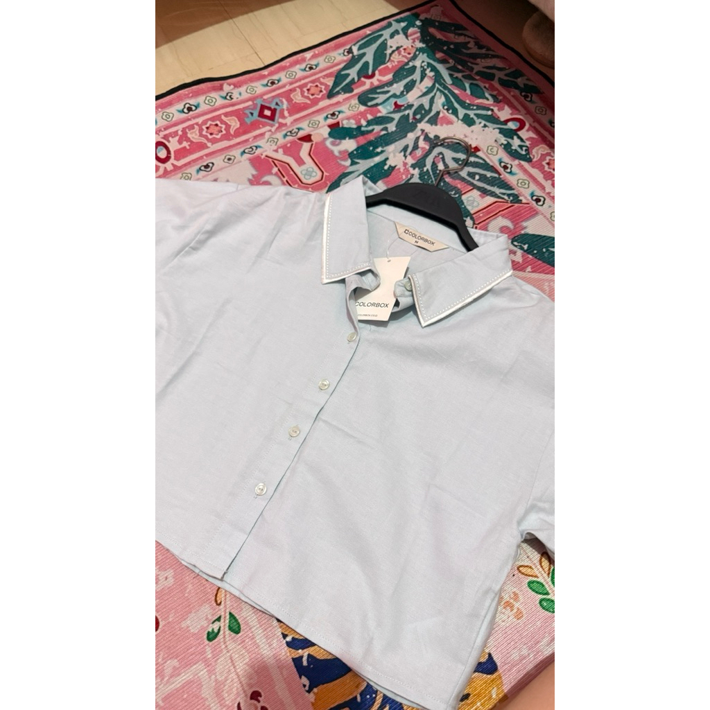 preloved kemeja biru colorbox new