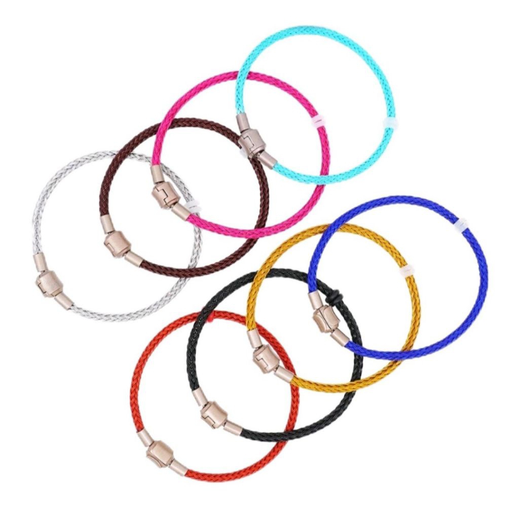 Gelang Tali Kawat Anti Air Waterproof Untuk Charm Liontin Emas Gelang Pandora Pria Wanita