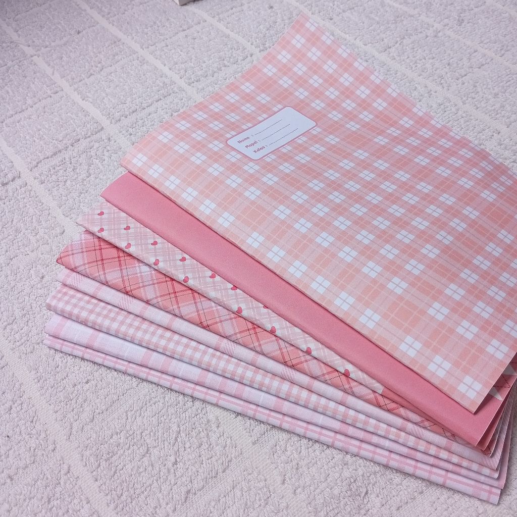 SAMPUL BUKU AESTHETIC | SAMPUL BUKU WARNA PINK | SAMPUL BUKU KOREAN STYLE | SAMPUL BUKU CANTIK | SAM